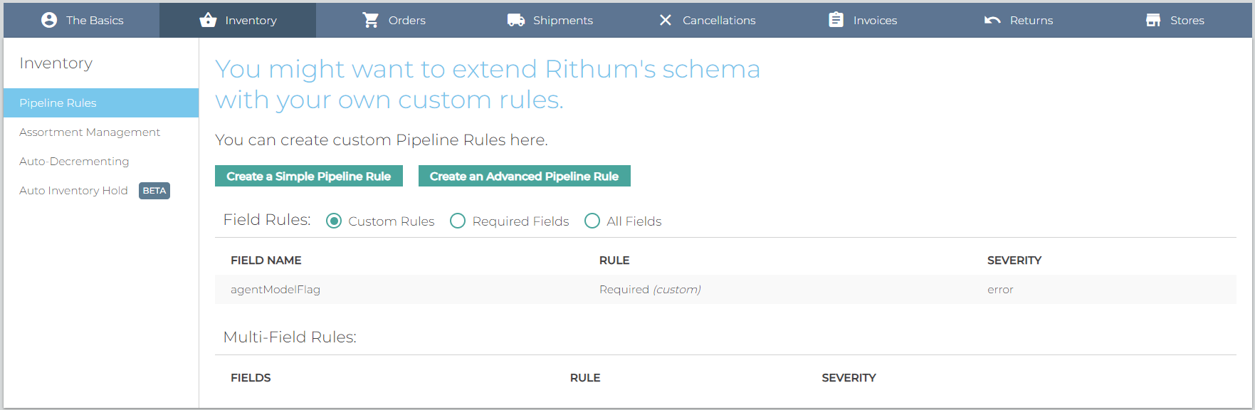 Creating custom pipeline rules